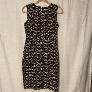 Black and Pink Calvin Klein Sheath Dress, Size 6
